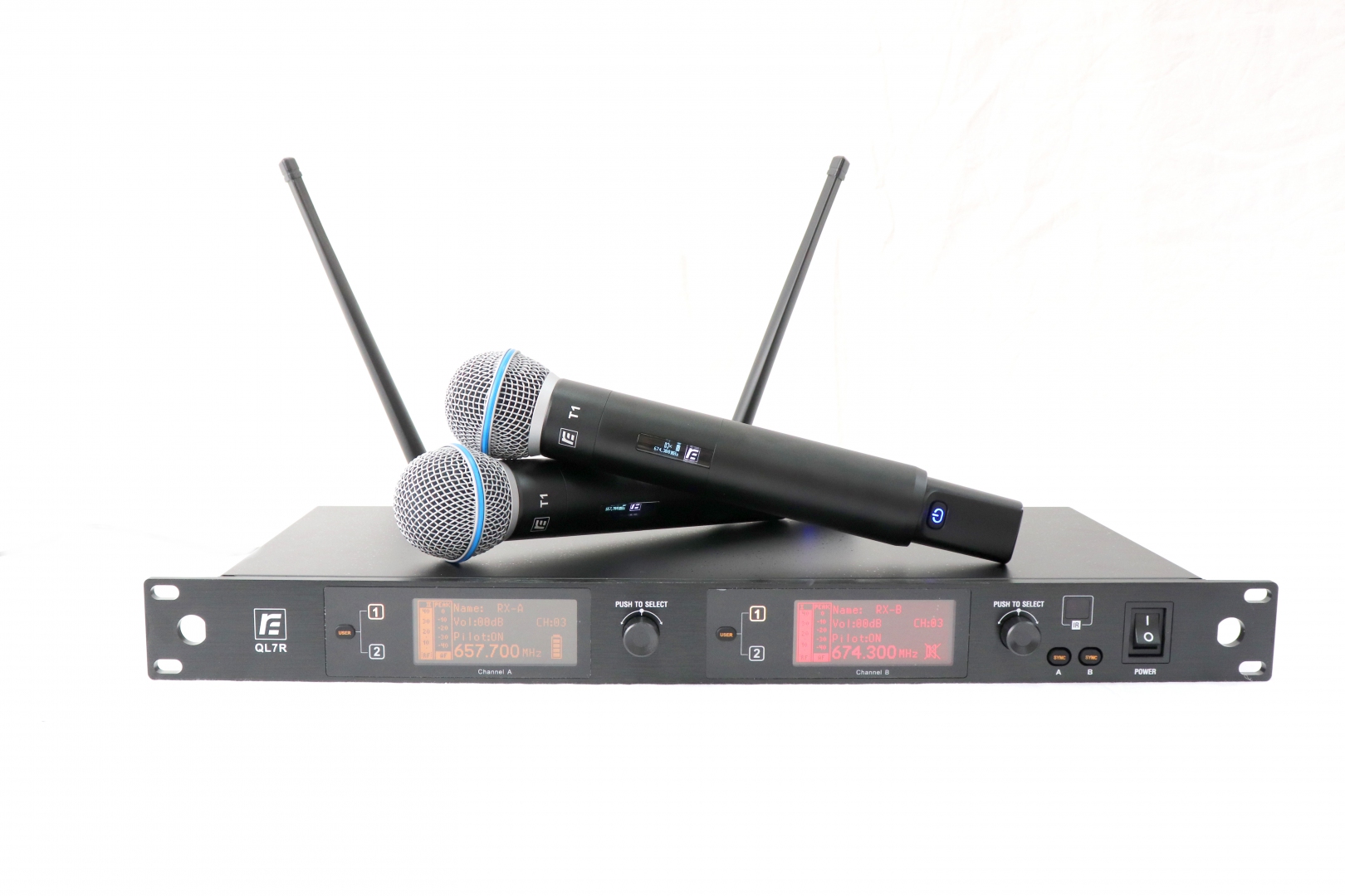 RFIntell QL7R/T1-A 651,800-683,400 МГц 2-канальная радиосистема с 2-мя ручными микрофонами в Долгопрудном
