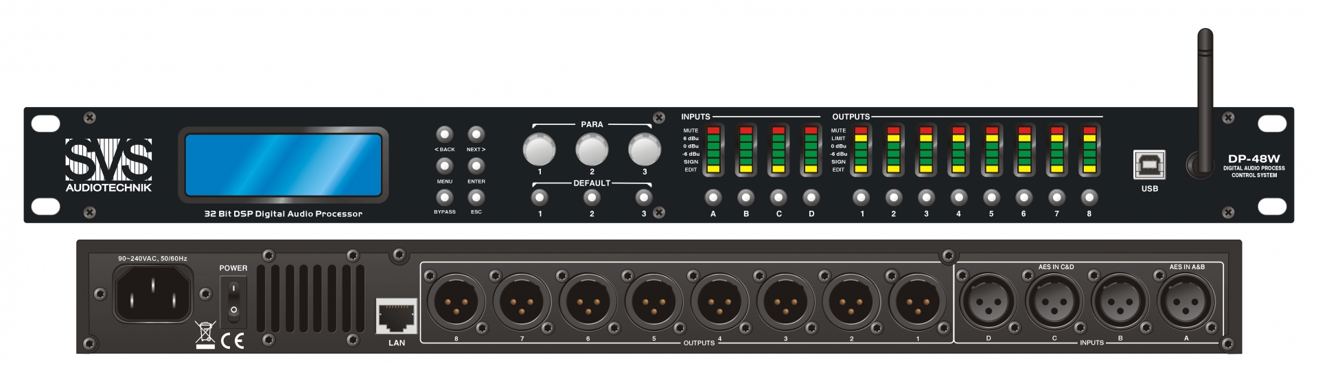 SVS Audiotechnik DP-48W Цифровой процессор: 4 входа 8 выходов в Долгопрудном