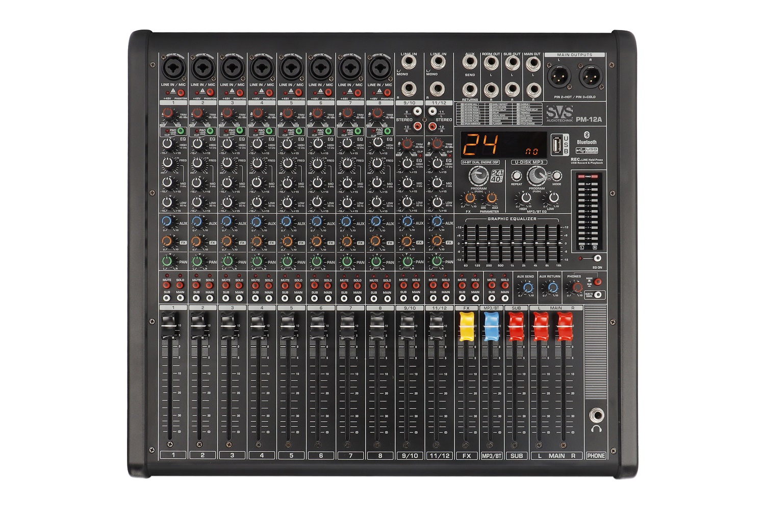 SVS Audiotechnik mixers PM-12A Активный аналоговый микшерный пульт, 12-канальный в Долгопрудном